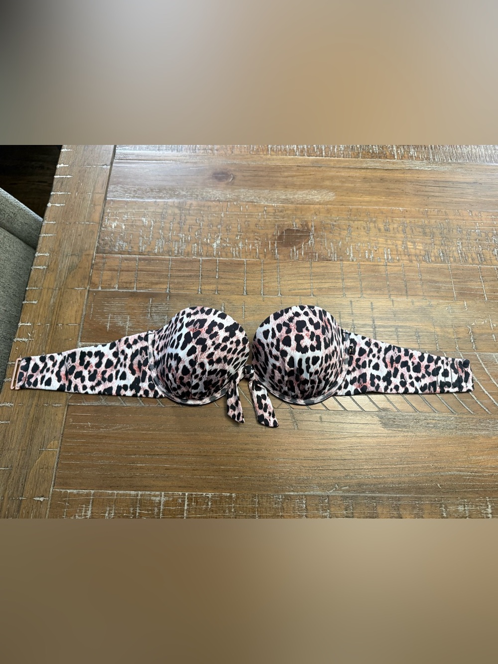 Leopard print bikini top